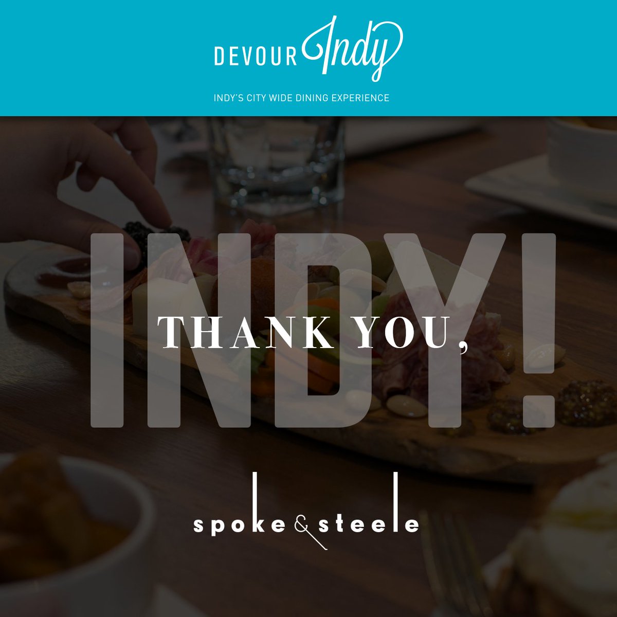We want to thank you, #Indy, for making <a href="/DevourIndy/">Devour Indy</a> such a success! We're glad to serve the best food and drink in the best city around!