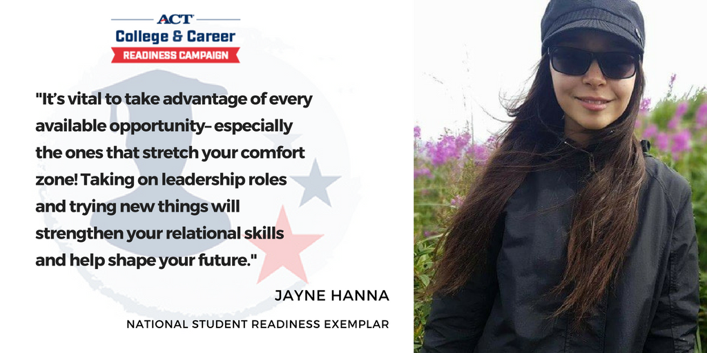 ACT's tweet photo. Meet Jayne Hanna of Nunivak Island, AK, our 2017 ACT National Student Readiness Exemplar! https://t.co/WfrtdPPAyE #ACTReadiness https://t.co/nwjjFjCelo