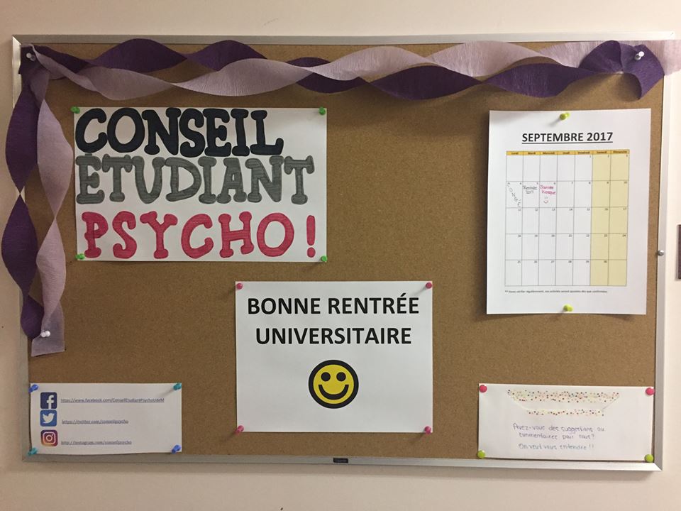 Le conseil étudiant aimerait souhaiter une bonne rentrée à tous les étudiants ! Restez à l'affût de nos activités ! :D