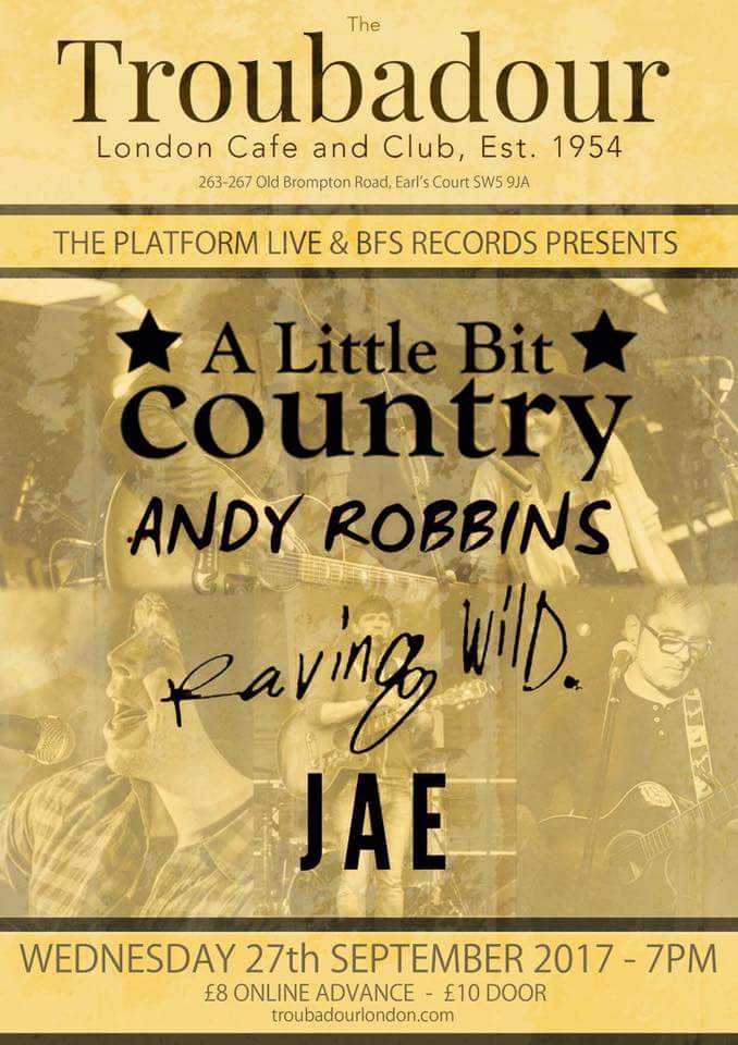Raving Wild (@ravingwild) on Twitter photo Scott and I are thrilled to be playing The Troubadour with our friends in <a href="/aLBCOfficial/">A Little Bit Country</a>, #AndyRobbins and #JAE - get a ticket early! Scott and I are thrilled to be playing The Troubadour with our friends in <a href="/aLBCOfficial/">A Little Bit Country</a>, #AndyRobbins and #JAE - get a ticket early!