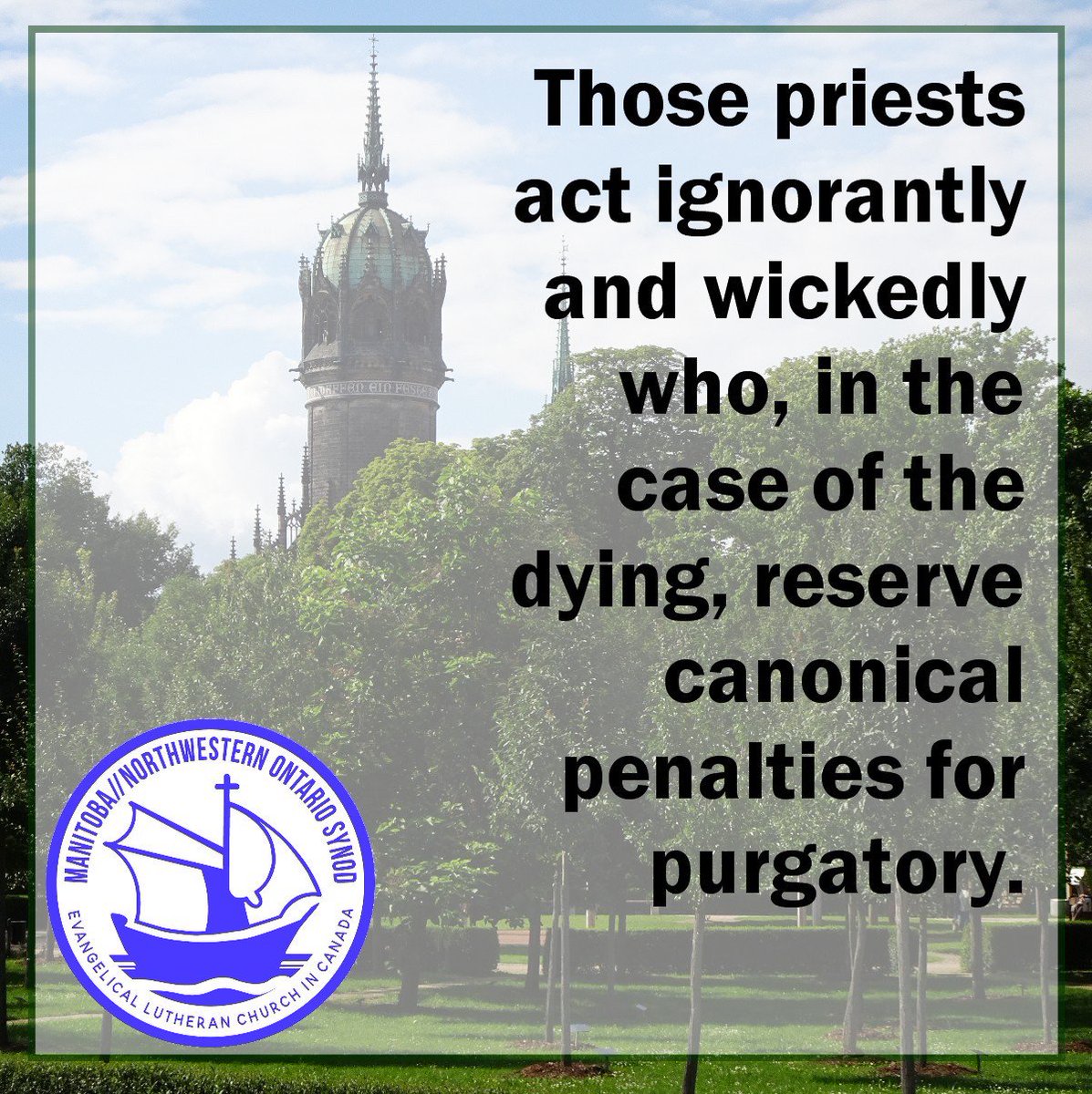 MNOSynod's tweet photo. "Those priests act ignorantly..." Exploring #The95Theses - penance and purgatory! https://t.co/hbzJpmngiH https://t.co/aZACc40uRJ