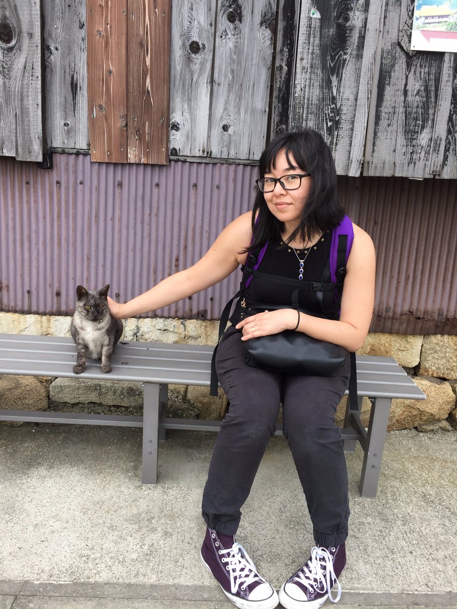 LouiseHung1's tweet photo. 1/100th of my day at #Manabeshima, one of #Japan's "#cat islands". It was like the mothership calling me home... (Attn: @sesmith) https://t.co/ZfOziO4N3r