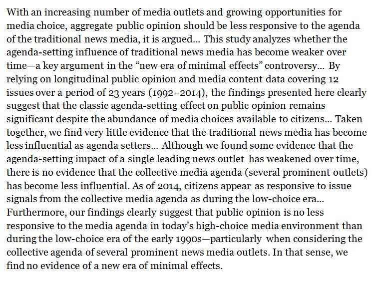 Traditional media still have not lost the power to set the agenda for public opinion. onlinelibrary.wiley.com/doi/10.1111/jc…