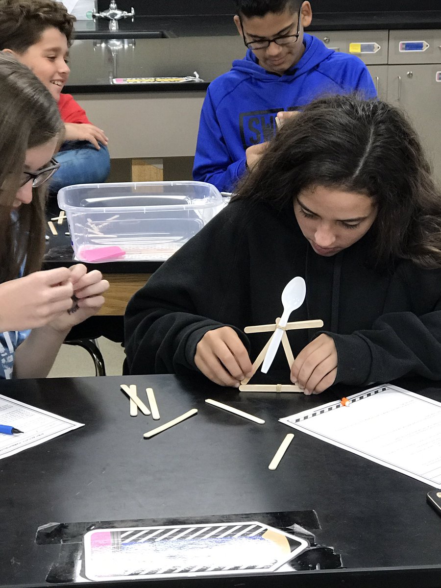 MsSouba's tweet photo. Working on marshmallow catapults. #glenviewEMSD #hawley #emsd37pride #encoreclass #marshmallowcatapult #STEMed https://t.co/MfBCkyAehw