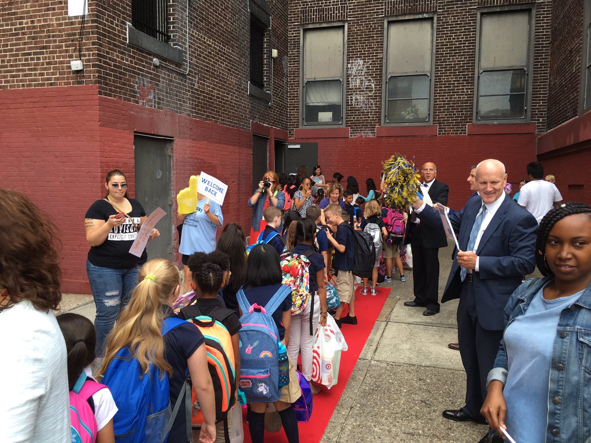 Red carpet treatment for Sharswood kids! #FirstDayPHL #PHLed
