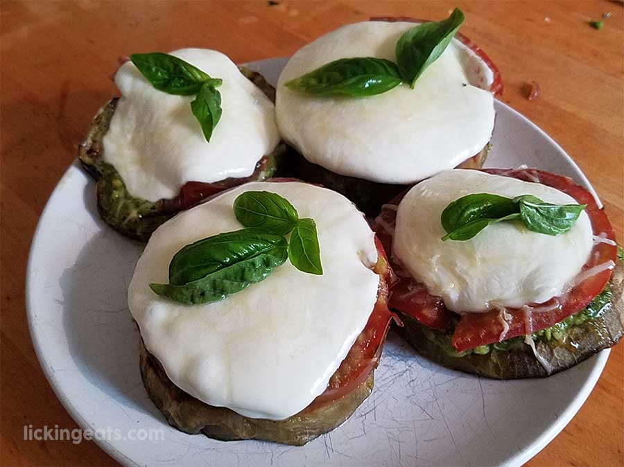 RECIPE: Farmers market eggplant, tomatoes, and basil for this easy dish.  lickingeats.com