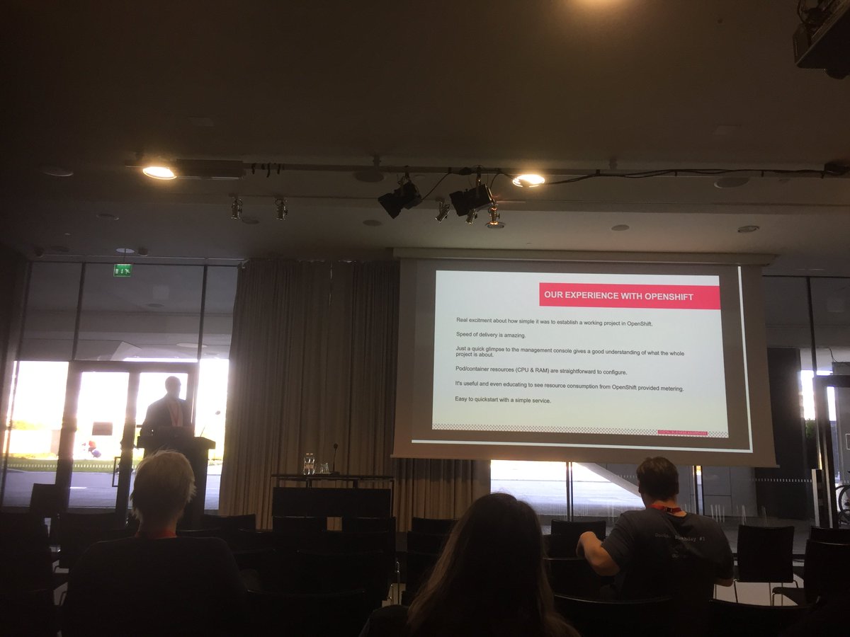 ambientia's tweet photo. Our Heikki M shows benefits of using OpenShift #redhatforum #AmbLife https://t.co/uLZu3FGi5D