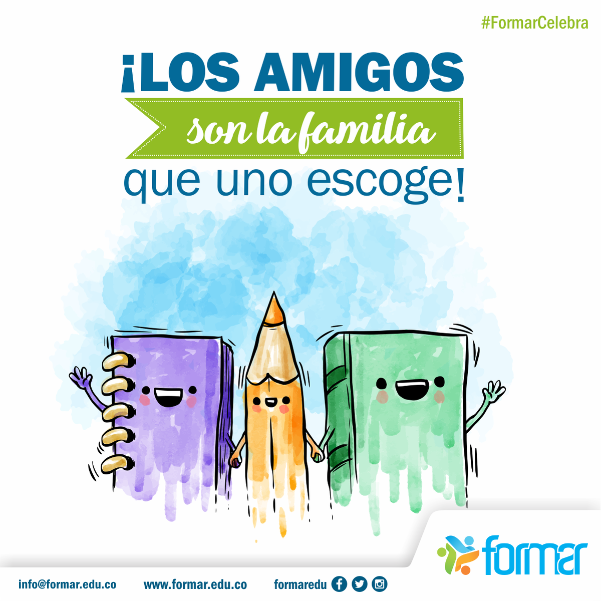 FORMAREDU's tweet photo. "Un amigo es una de las cosas más bonitas que puedes tener y una de las mejores cosas que puedes ser" Douglas Pagel
#familiaformar#felizdia https://t.co/HvNgFg3yC3