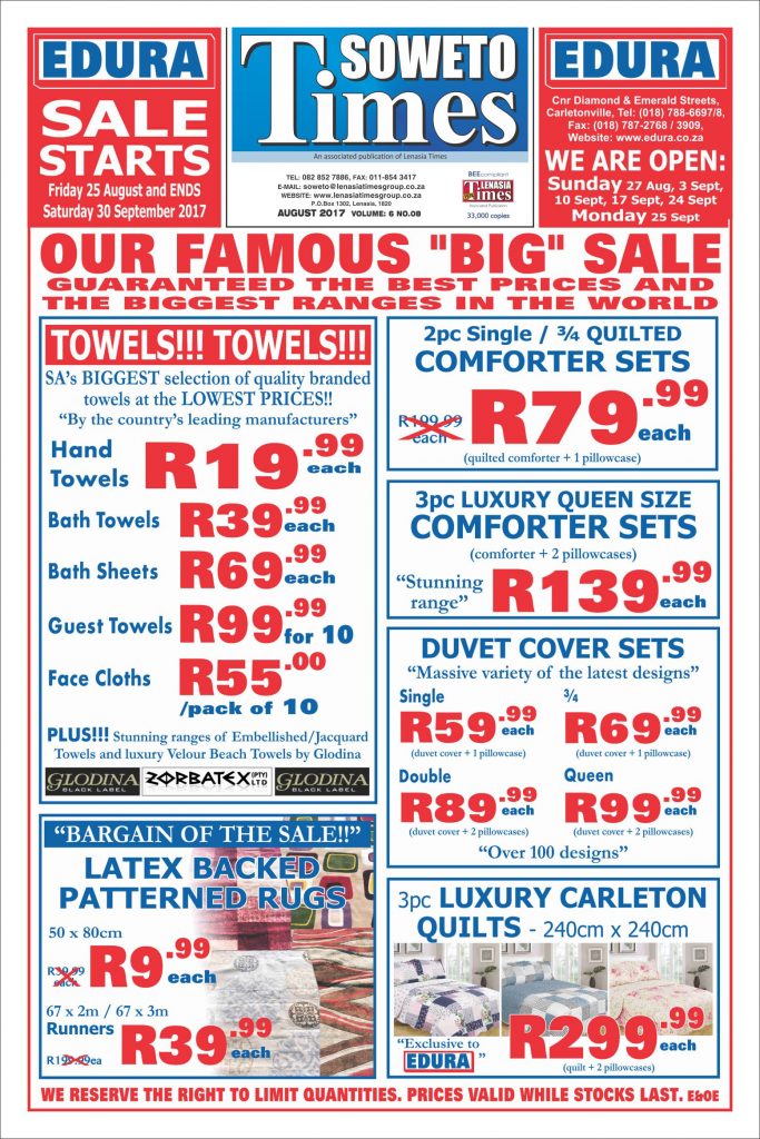 Lenasia Times on Twitter "SOWETO TIMES entire High Res AUGUST 2017
