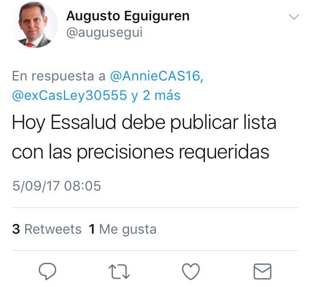 usuario_CAS's tweet photo. Gracias Señor Viceministro @augusegui x ese trabajo, @EsSaludPeru #ExigimosListaClara de ello depende @Cas_a_728  https://t.co/FD0nAmfn9Y
