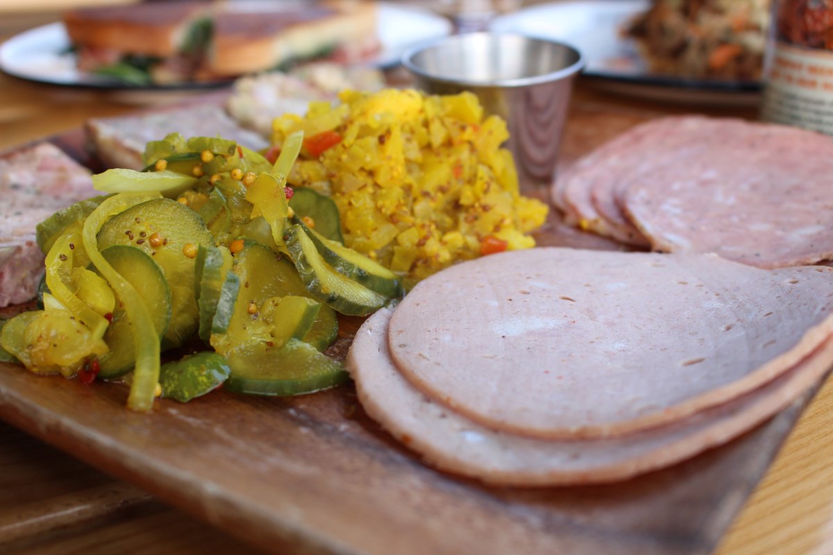 CoButcherNash's tweet photo. Head Cheese and Chow Chow and pickles, oh my! https://t.co/5xRY3Ocvpo