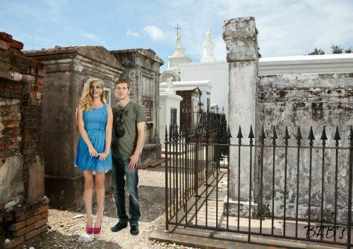I surprised Klaus on a trip to New Orleans. First day we visited the old cemetery.