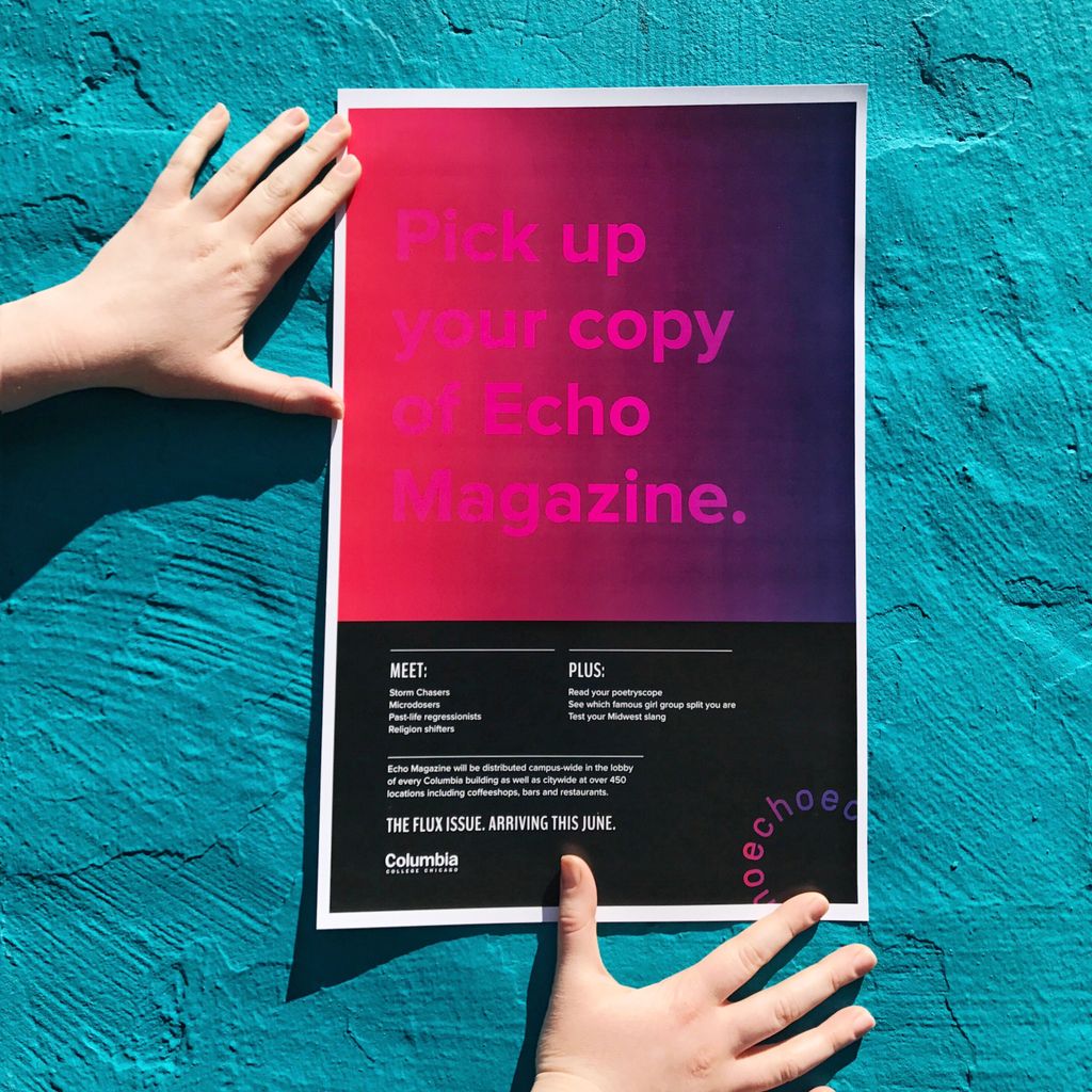 echomagchicago's tweet photo. First day of school jitters? Dive into the Flux issue and let all the nerves go. @ColumbiaChi https://t.co/Buf6Kome0m