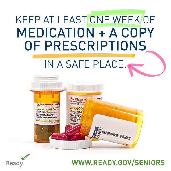 MyPI_National's tweet photo. @MyPI_National teens are taught to keep 2 weeks of medication if possible &amp; all prescriptions in emergency kits.  You need at least 1 week. https://t.co/mjzGL0cCvV