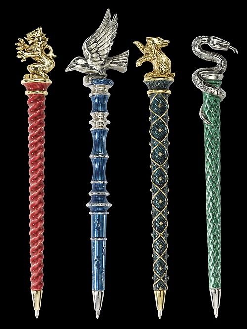 Harry Potter World on X: Hogwarts house pens. Want!