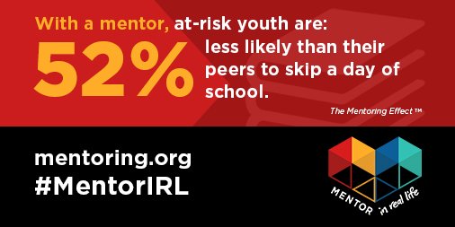 Youth with a mentor are more likely to stay in school. Join <a href="/NBACares/">NBA Cares</a> by becoming a #MentorIRL! bit.ly/GenMentor