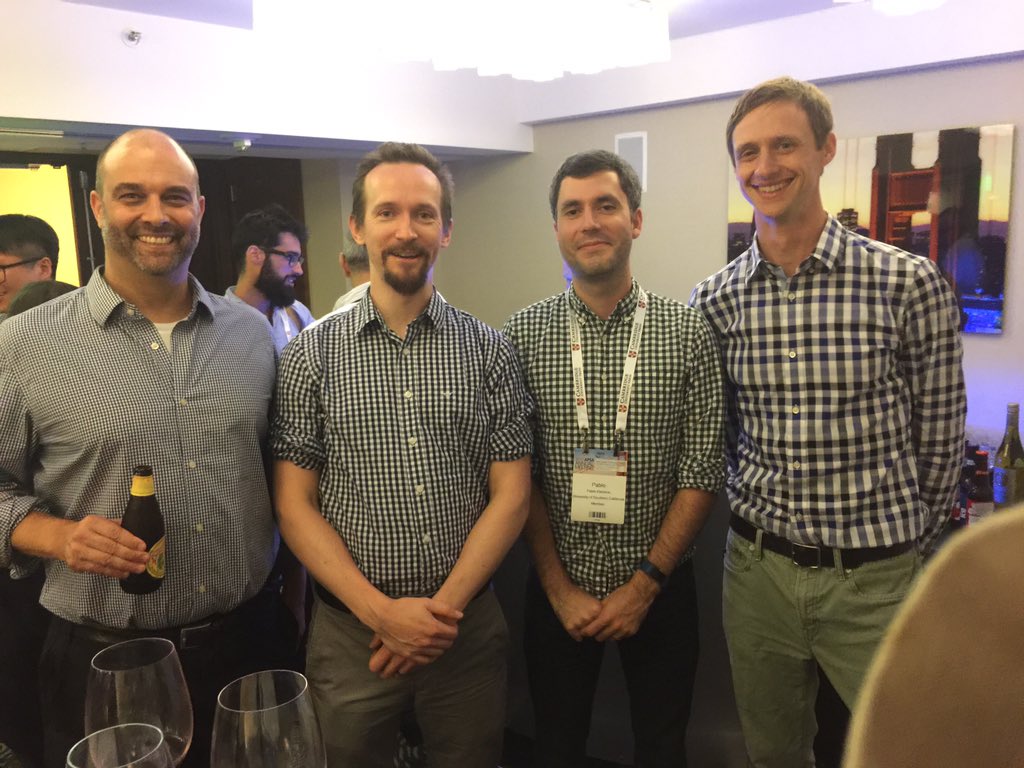 JamesBisbee's tweet photo. Modeling variations on the official #apsa17 fashion with @j_a_tucker, @p_barbera, and @andrew_nyu. https://t.co/eX9MTlHLx4