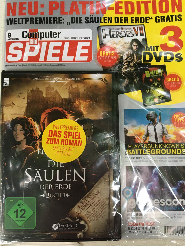 zockerruebe's tweet photo. Gratis mit in #computerbildspiele #diesäulendererde #buch1 #daedalic https://t.co/6j74HIJl4Q