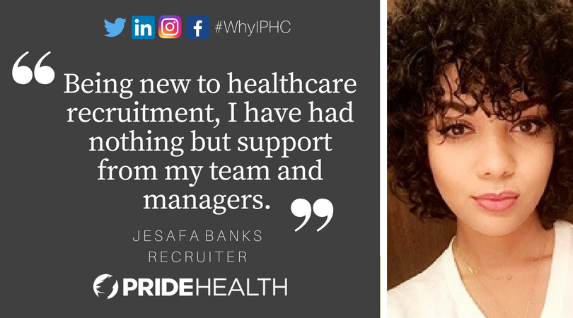 PrideHealth's tweet photo. Meet Jesafa Banks! Healthcare recruiter out of Minneapolis! We are so happy to have her #WhyIPHC #Healthcare #Staffing #Recruiter https://t.co/h6O1M1PnYc