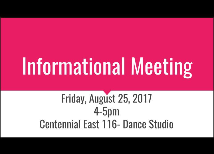 Dance Association Informational Meeting tomorrow! If you wish to choreograph for DA Spring show, Dance Inventions,the meeting is MANDATORY!