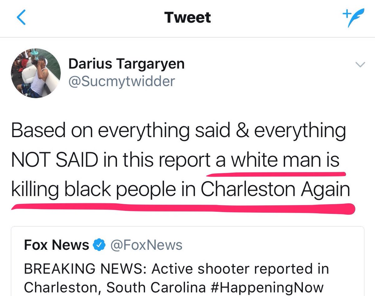 Liberals-media praying that Charleston shooter-hostage taker is white