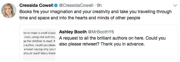 MrBoothY6's tweet photo. I asked authors on Twitter why kids should read. The response was overwhelming. You can download all of them here:

https://t.co/BN2XtjQj0H https://t.co/J4oGoAaXKm