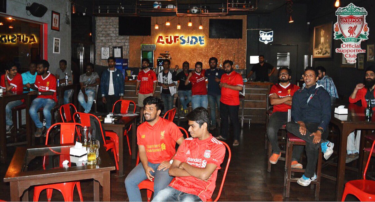 Liverpoolpune's tweet photo. Photos | Liverpool vs Hoffenheim | UCL Play Off 
Back where we belong! 🙌🏼 #punescreening #olscpune #lfcmatchday https://t.co/EPyhKD7GRk