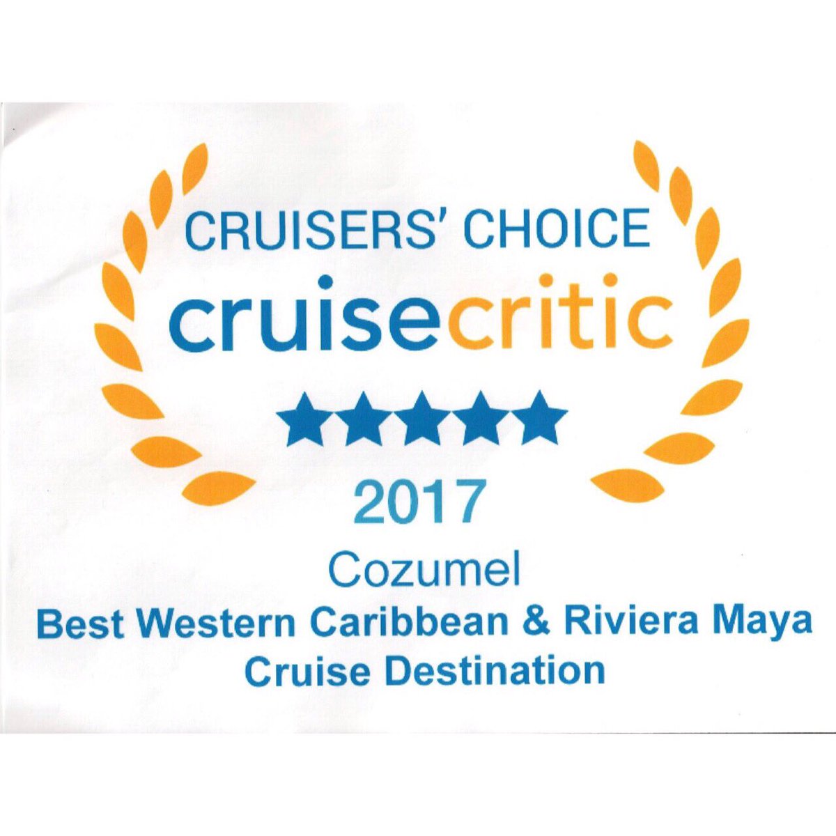 APIQROO's tweet photo. Cozumel, el puerto de cruceros #1, obtiene reconocimiento Best Western Caribbean &amp; Riviera Maya Cruise Destination #MásyMejoresOportunidades https://t.co/eDtqq9A4Yf