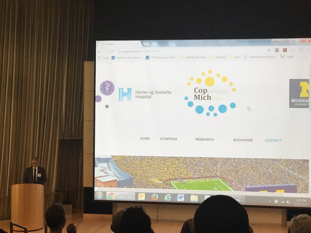 CopMich's tweet photo. Dr. Christian Fuglesang S. Jensen discussing the future of the Copenhagen Michigan Urological Collaboration at #CopMich17 https://t.co/XycJ8GrspP