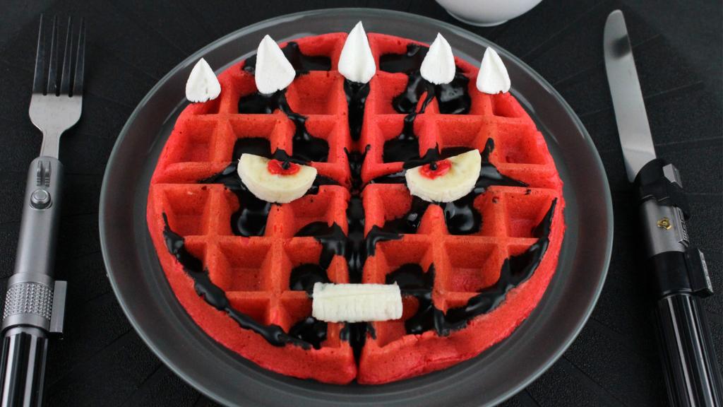 starwars's tweet image. At last you will have a tasty #NationalWaffleDay. These Darth Maul-ffles are dark side delicious. strw.rs/60138xlj1