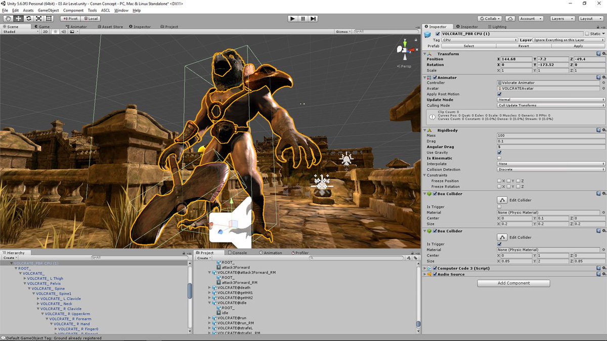 Tell me Volcrate, why does your gravity behave like you're fighting on the moon?

#MinotaurGame #gamedev #indiedev #unity3d