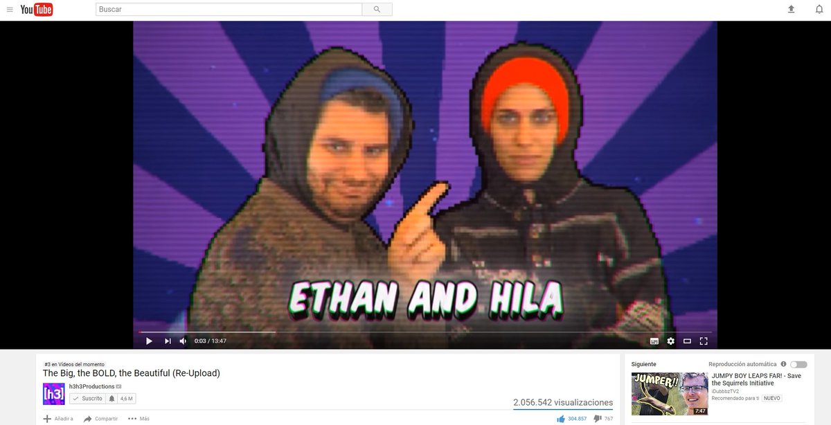 Vash115's tweet photo. @h3h3productions Weirdly enough, the re-upload is trending, but the we won video is not (In Uruguay). Wtf Youtube? https://t.co/ajhFjdcVWM