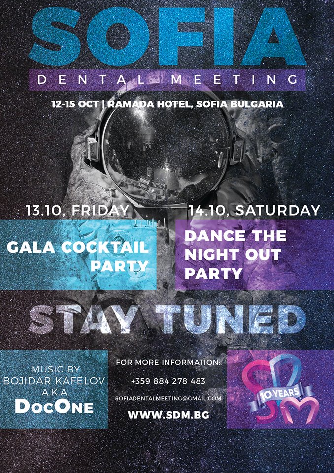 SDM2017Bulgaria's tweet photo. register for the congress and be part of our awesome social program! <3
Sofia Dental Meeting 12.10 - 15.10.2017! https://t.co/OkvI6uSHgN