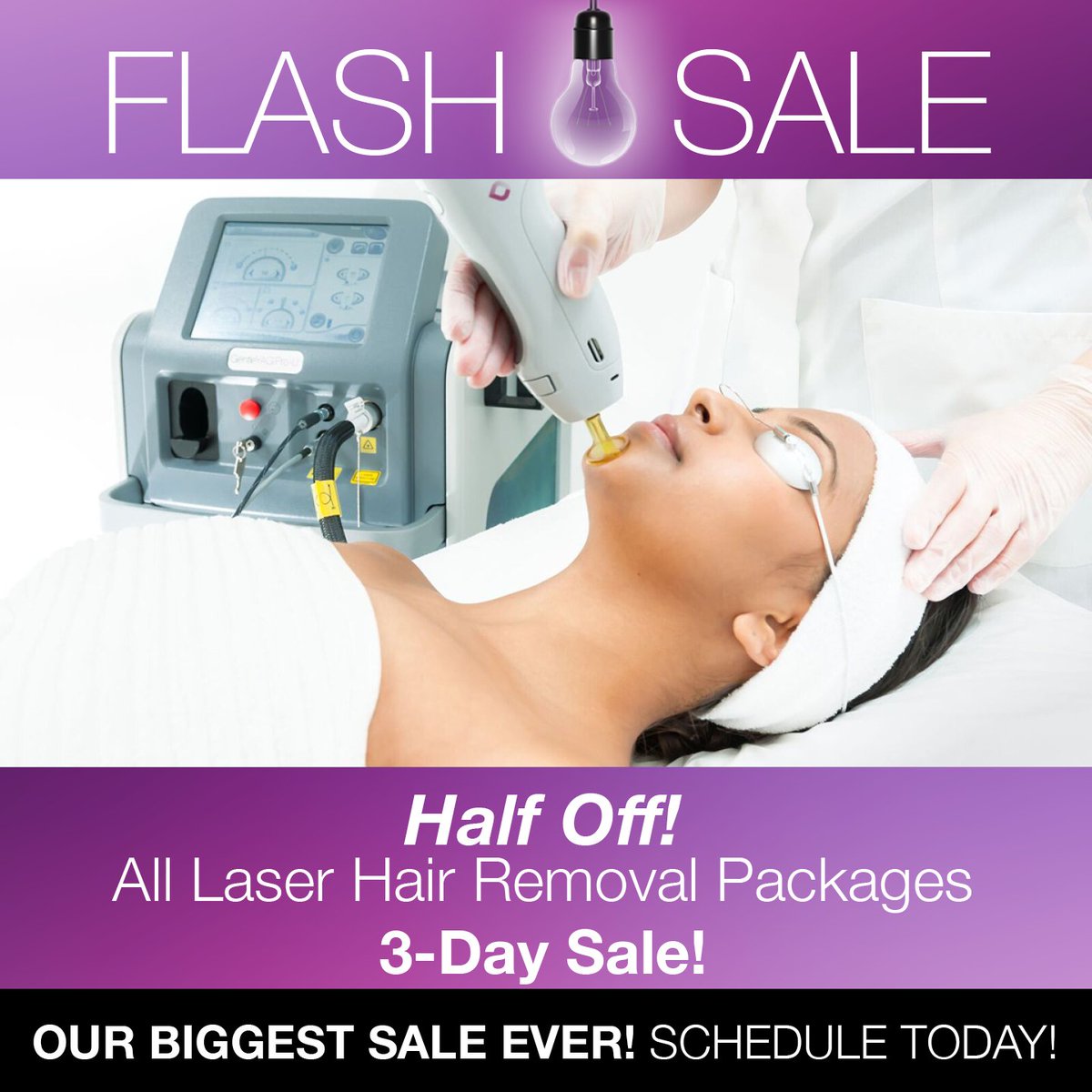 Fayetteville Flyer Flash Sale All Laser Hair Removal Packages Are Half Price Today Through Saturday Laserpartners Ad