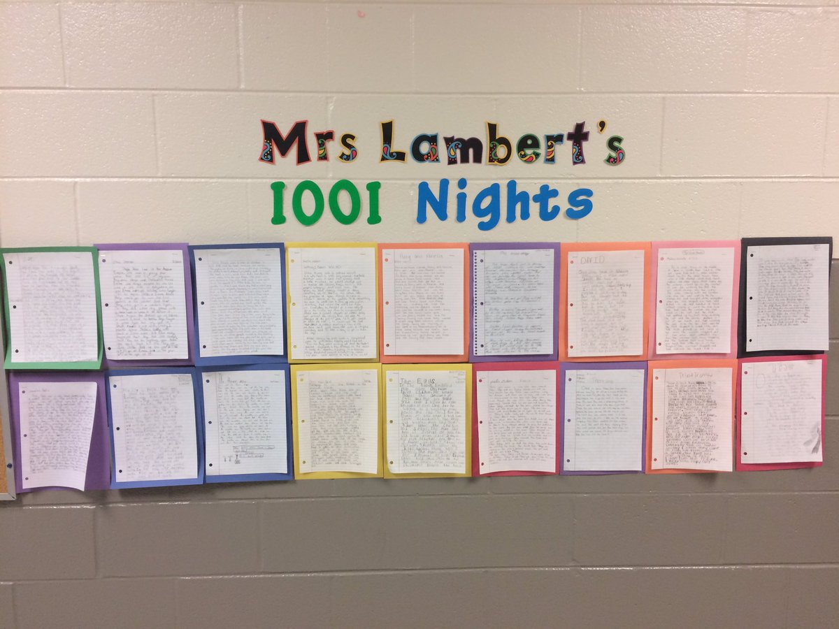 jo_byrns's tweet photo. Mrs. Lambert's students write their own version of 1001 Nights after reading Ali Babba and the 40 Thieves #WeBeJB #WeAreRCSTN @RobCoSchools https://t.co/RUdFdlqoNg