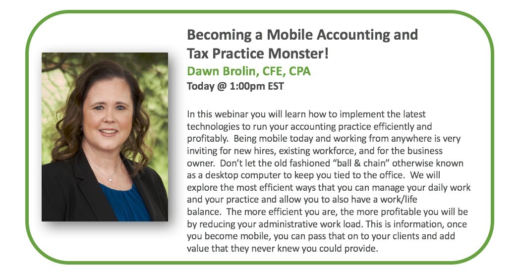 taxgeniuslearn's tweet photo. Want to be a Mobile Accounting &amp; Tax Practice Monster? Register now ...  https://t.co/FoN0nAcu43 https://t.co/9HkcZbrABO