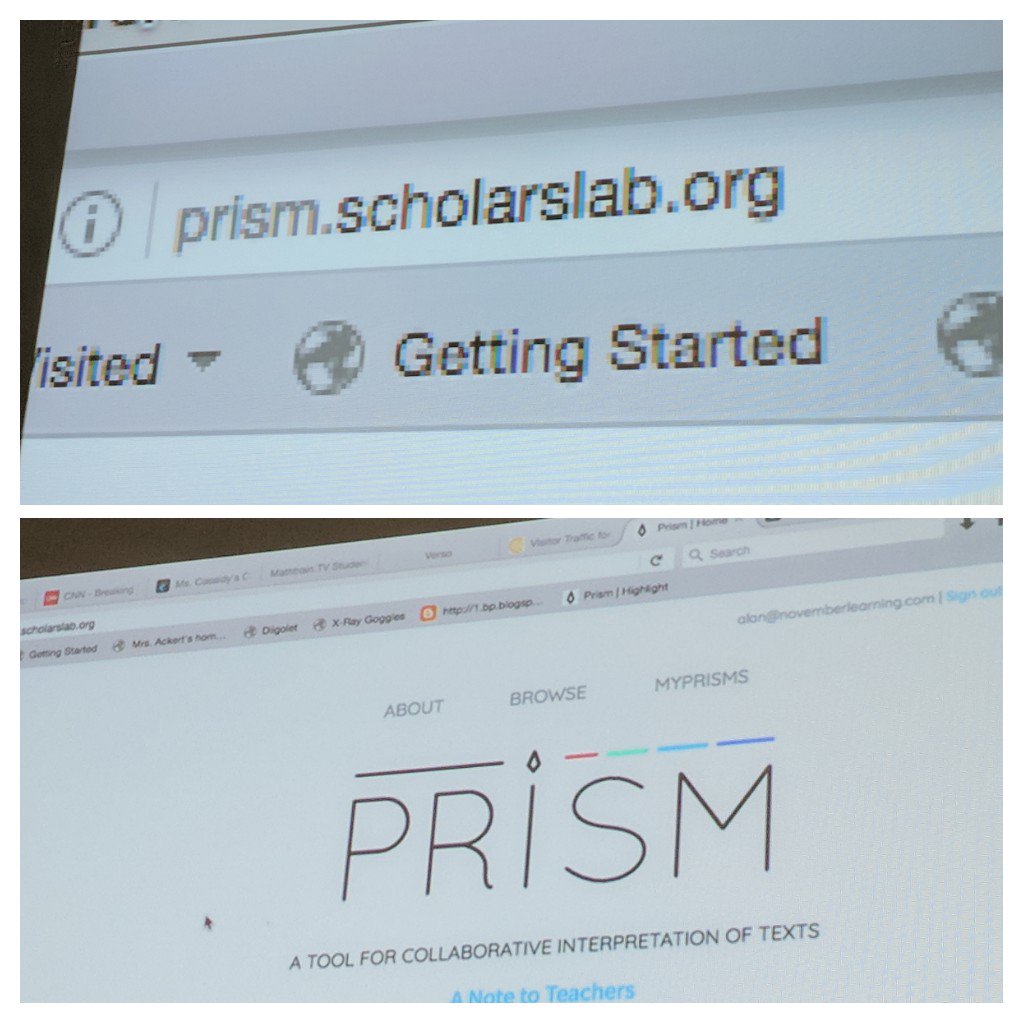 schristman118's tweet photo. W/ Prism Ss can collaborate on text. What's difficult to read/understand, interesting, confusing, awesome. #makethinkingvisible #ccaeducates https://t.co/8kbpxtv0cT