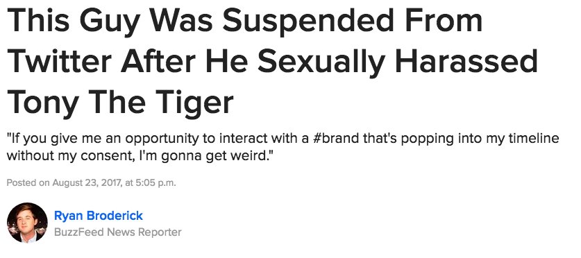 tomgara's tweet photo. Most lucid political thought I've read this week came from guy who got suspended from Twitter for sexually harassing a cartoon cereal mascot https://t.co/cW7sISCOPO