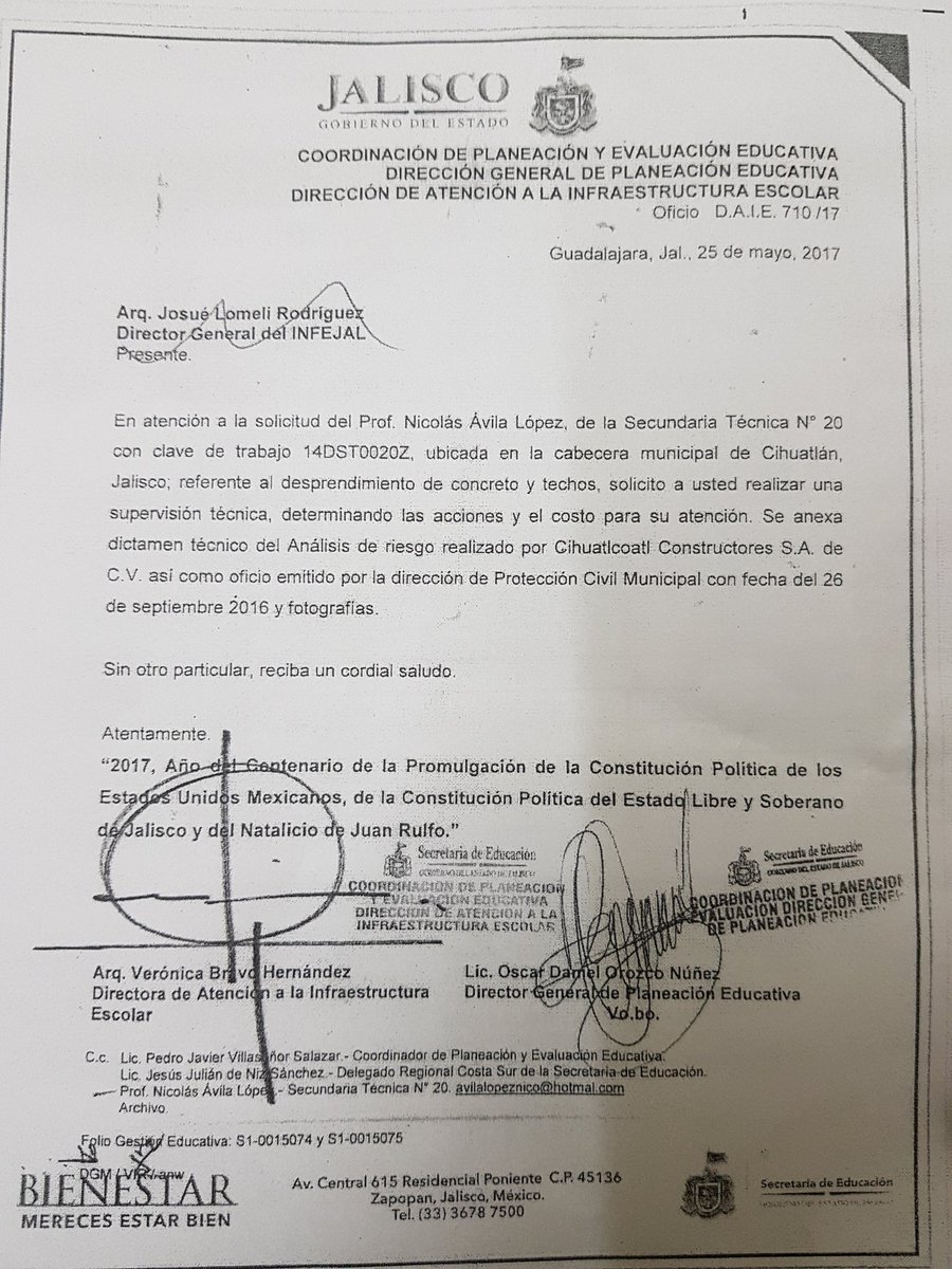 cinccesarnol's tweet photo. @PacoAyon, quisiera saber en qué etapa se encuentra el oficio anexo.

De antemano gracias.

Atentamente
Subdirector Técnica 20 Cihuatlán https://t.co/VE0gv8LiV1