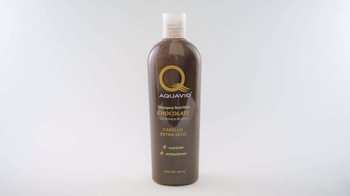 Aquavid1's tweet photo. Aquivid Shampoo Nutritivo Chocolate limpia delicadamente la cabellera dejándola suave y radiante. https://t.co/m52KTldDiC