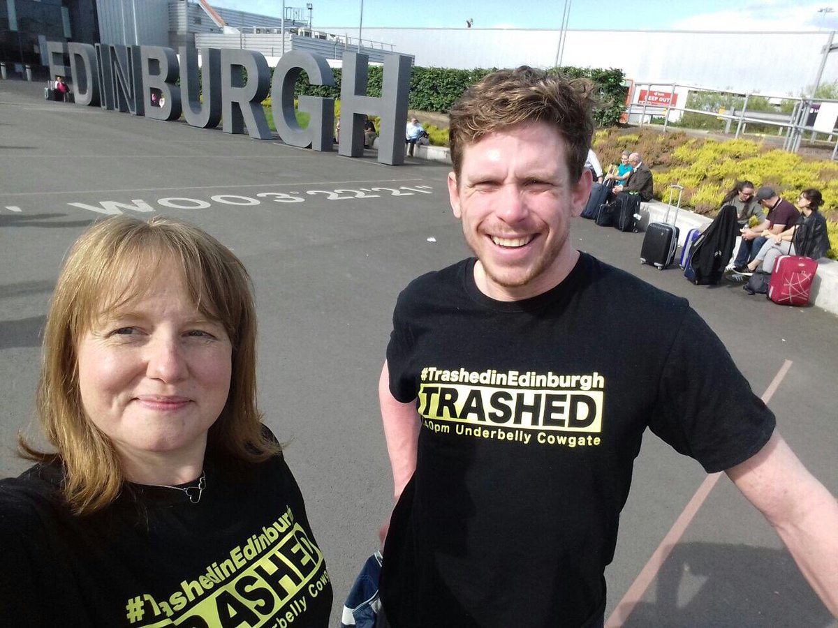 joneames's tweet photo. Flying home #edfringe #TrashedinEdinburgh #goodtimes #UNDERBELLY https://t.co/6DsL2mJMO9