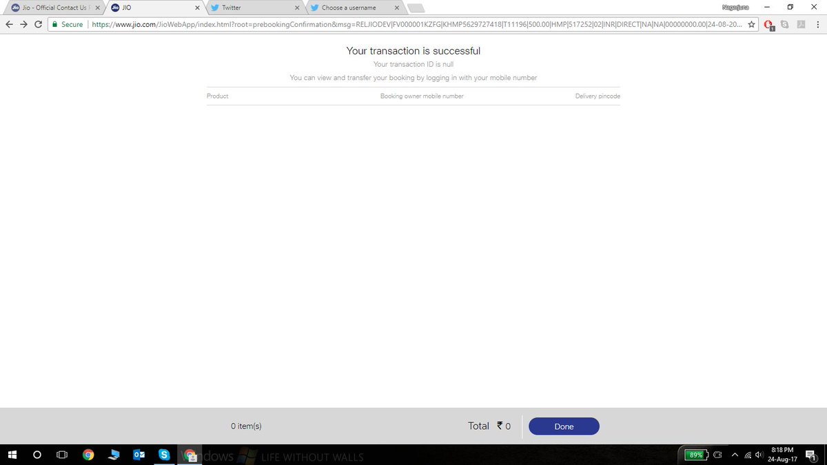 NAGVN7's tweet photo. @JioCare #JioPhone #JioPhoneBooking But i did nt received any confirmation to mob no. Please help me to find the order status https://t.co/ZVY8QXdyXa