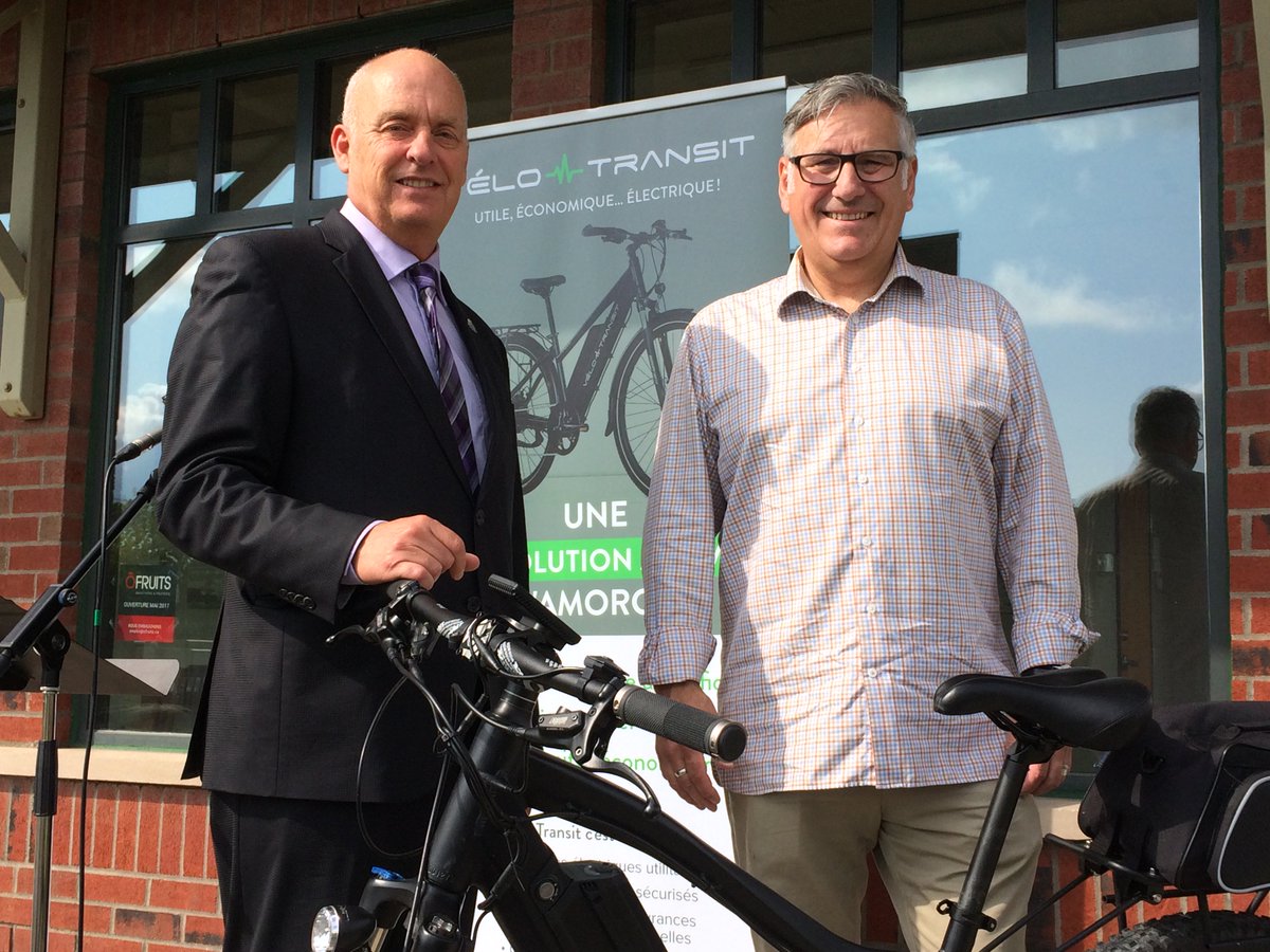 Projet pilote <a href="/Ville_MSH/">Mont-Saint-Hilaire</a> : vélos électriques pour la gare de train. Inscrivez-vous à velotransit.ca/Projet pilote. bit.ly/2vjagaZ