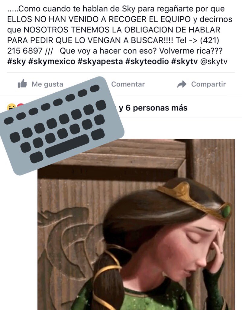 KathyaMtzL's tweet photo. @skymexico Cuando t hablan d SKY para regañarte xq ELLOSSSSSSS no han venido a recoger su cochino equipo!!! #sky#skymexico#skyapesta#skytv @skymexico https://t.co/nmUxcEvl0T