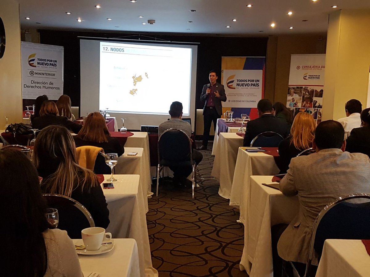 MinInterior's tweet photo. .@MinInterior @UnidadVictimas @ConsejeriaDDHH desde Subcomité de Prevención Protección y GNR lidera fortalecimiento observatorios de #RODHI https://t.co/ICw1WO7lJp
