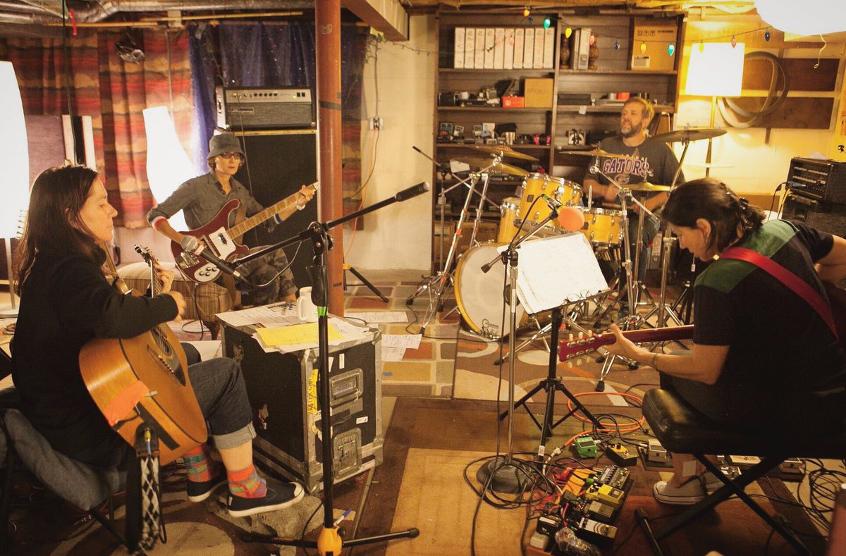 thebreeders's tweet photo. First day of rehearsal for Europe/US tour October #howdoesthatonegoagain?? https://t.co/6pjpUpUMhv
