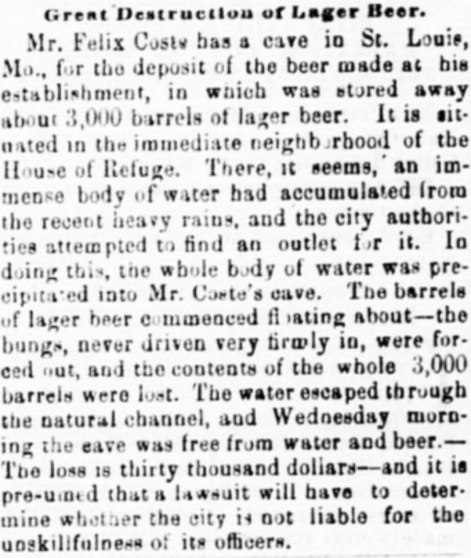 LostLagers's tweet photo. Happy (unhappy?) #tbt & a little #beerhistory in 1858 #stlouis #mobeer #lager #beercaves #cityofficers literally #lostlagers #preprohibition https://t.co/awaPe7Awt0