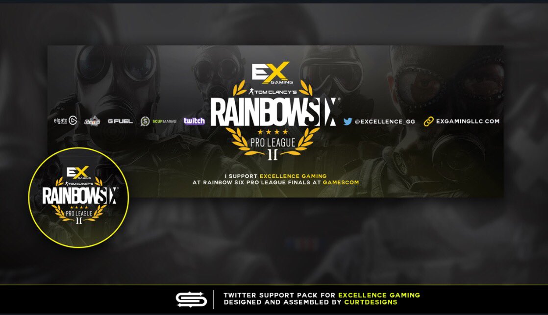 EXcellencGaming's tweet photo. Show your support for #eXR6 this weekend for the @R6ProLeague @Rainbow6Game Finals with this eXcellent Header and AVI! 

By: @curtdesigns https://t.co/Qrp7IIJPkl