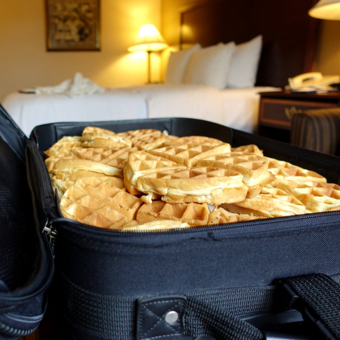 Though it's tempting, there's no need to stock up on our fluffy, golden brown waffles. At #HamptonbyHilton, EVERY day is #NationalWaffleDay!