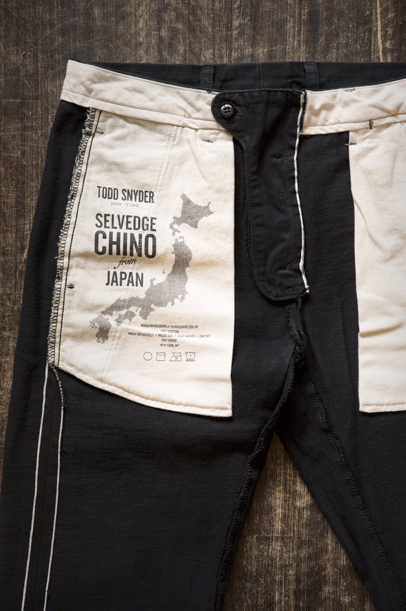 selvedge chino pants